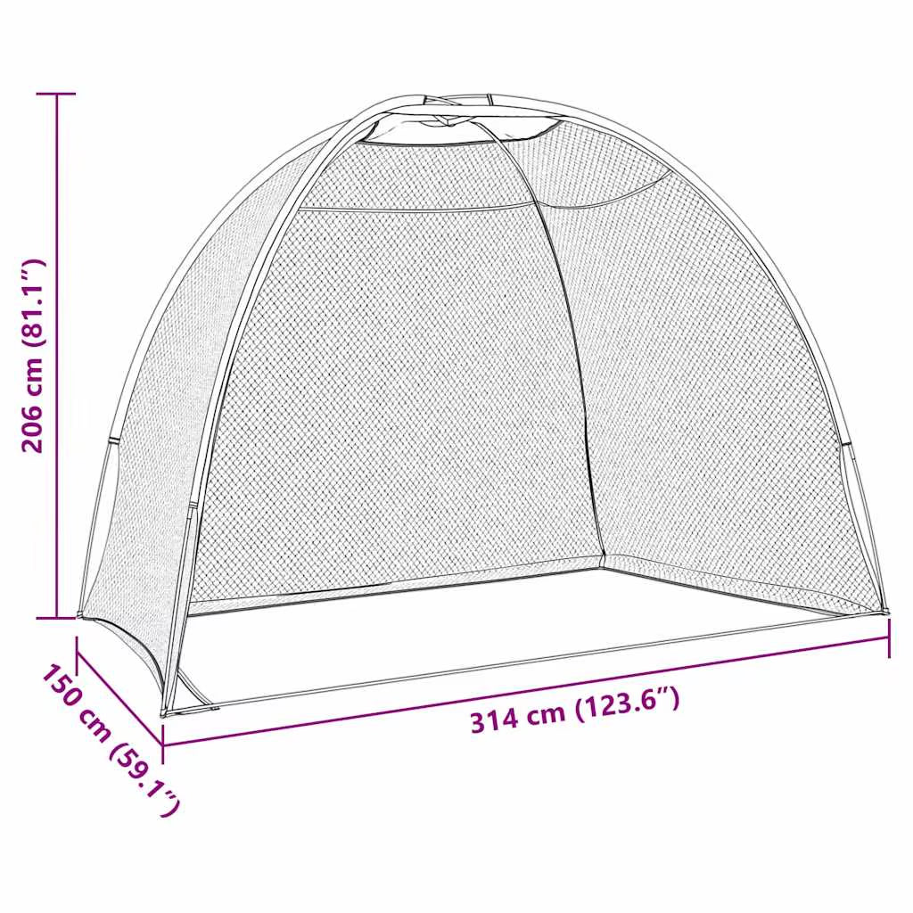 Golf Practice Training Net Golf Driving Range Barrier Net Hitting Cage for Outdoor Sports 314 X 150 X 206 Cm